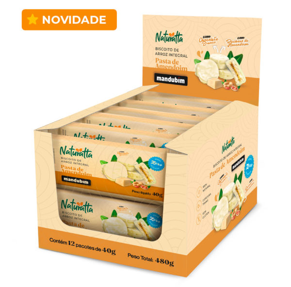 GR Biscoito arroz integral psta amendoim Naturatta